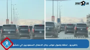 بالفيديو.. لحظة وصول موكب رجال الأعمال السعوديين إلى دمشق
